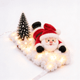 thumbnail image 2 of 2026 Christmas Santa’s Snowy Staircase Lighted Railing Decor with Soft Snowy Base and Cute Santa Figurine, for Farmhouse Living Room Stairwell Christmas Holiday Decor, 2 of 4