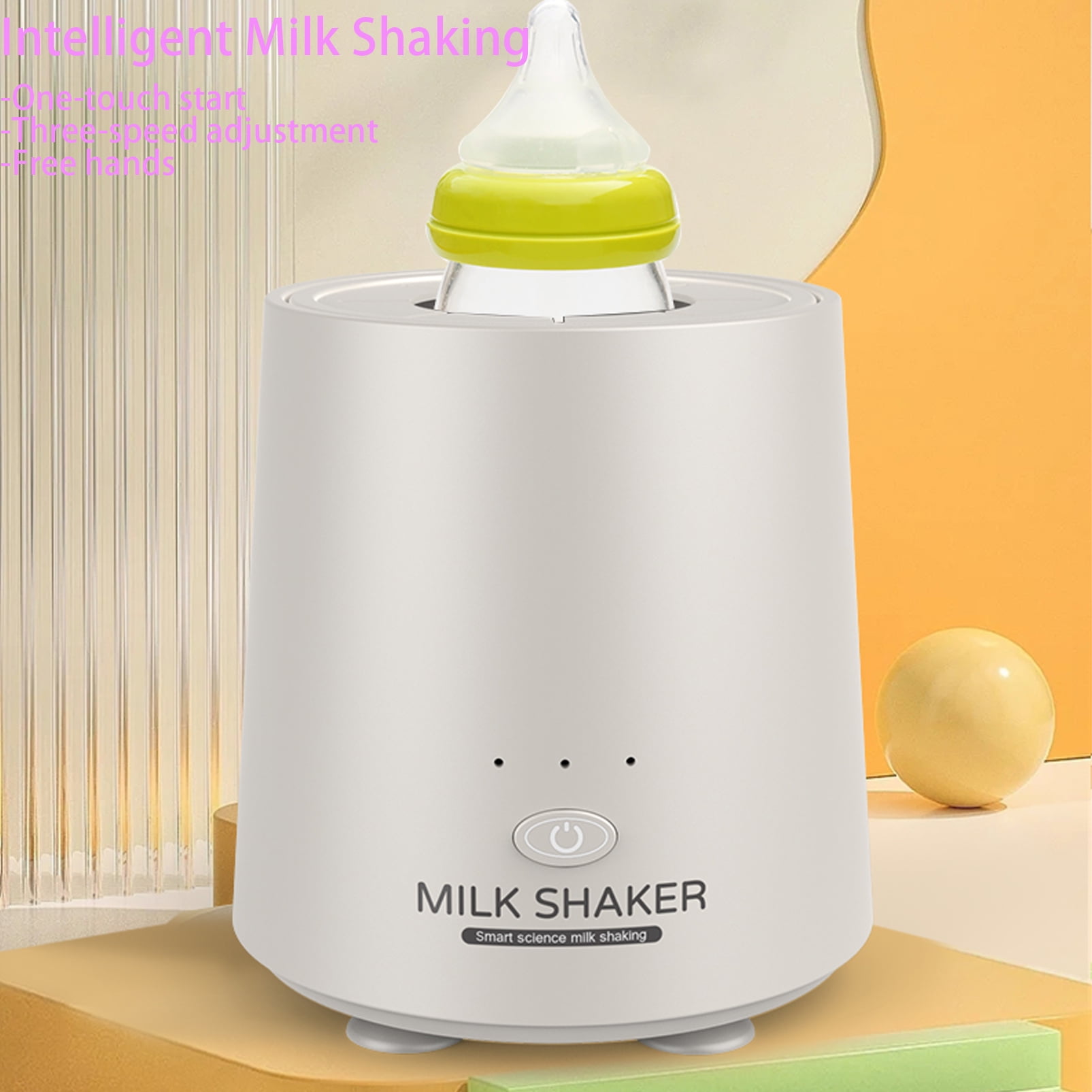 Baby Formula Dispensers & Mixers,360 -Degree Two -Way Shaking Milk,Shake Milk Evenly and Less Bubbles,Three -Gear Timing Milk,Wireless Portable Milk Shake Baby Bottle Shaker