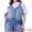 Light Blue, variant on DARING DIVA Women's Plus Size Button Down V Neck Sleeveless Jean Waistcoat 1X Blue