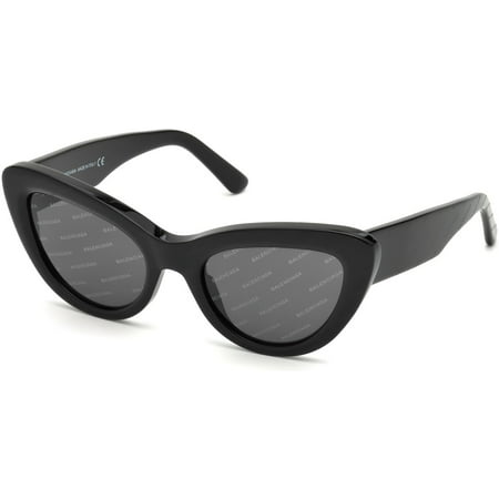 Balenciaga BA 0129 Sunglasses 05A Black/Other / Smoke