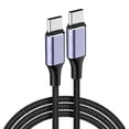 thumbnail image 2 of Cable de datos C a C, cable de carga rápida de 100 W, cable de datos PD de carga rápida de doble cabezal tipo C a tipo C, macho a macho, 100 W, 2 of 4