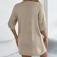 thumbnail image 4 of UTSJKR Crochet Cardigan Sweaters for Women 2025 Trendy Summer Cover Ups Lightweight Soft Beach Kimonos Vacation Outfits Khaki S, 4 of 5