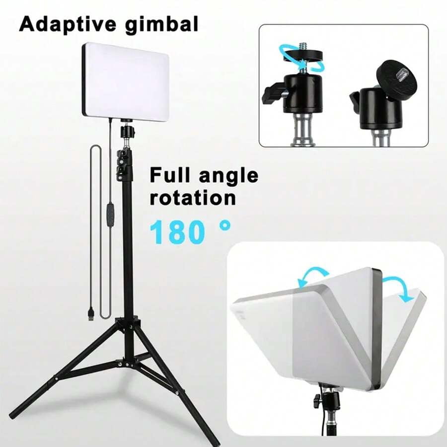 1 Pcs 10inch USB Selfie Ring Light With Adjustable Tripod Stand - Dimmable, Push-Button Control For Streaming, Makeup