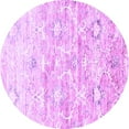 thumbnail image 1 of Ahgly Company Indoor Round Abstract Purple Contemporary Area Rugs, 7' Round, 1 of 4