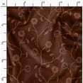 thumbnail image 2 of Soimoi Pure Silk Brown Fabric By the Yard - 42 Inch Wide - Florals, Leaves Print Fabric - Elegant & Beautiful Patterns for Fashion and Home Decor Printed Fabric, 2 of 6