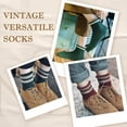 thumbnail image 5 of 5 Pairs Women's Vintage Wool Socks, Super Cozy Thick Winter Hiking Crew Socks, 5 of 7