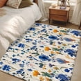 thumbnail image 4 of Area Rugs 2.7'x5', Spring Blue Flowers Carpet for Living Room Bedroom Dining Room, Vintage Floral Botanical Rustic Garden Throw Kitchen Rugs Non Slip Washable Rectangle Indoor Outdoor Rugs, 4 of 8