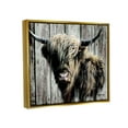 thumbnail image 4 of Stupell Industries Rustic Cattle Portrait Animals & Insects Painting Gold Floater Framed Canvas Art Print Wall Art, 31 x 25, 4 of 10