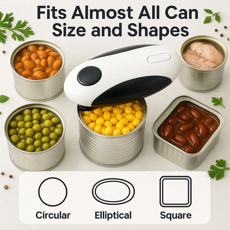 Behome Rechargeable Electric Can Opener Automatic White photo 8