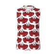 thumbnail image 4 of Yiaed Cute Red Crab Print Men's Singlet Vests Summer Running Muscle Tank Tops Gym Undershirt Round Neck Sleeveless for man, 4 of 5