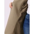 thumbnail image 5 of DARING DIVA Women's Plus Size Turn Down Collar Double Breasted A Line Coat 2X Light Brown, 5 of 6