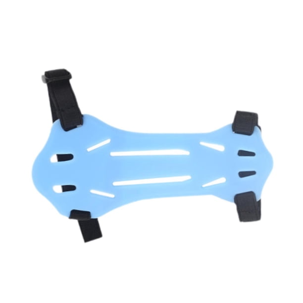 Protector de brazo para arco, muñeca, correas elásticas transpirables, protector de brazo de goma, de antebrazo para práctica, adultos y niños. azul