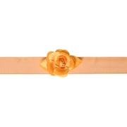 Wrights Clip It Orange Flower with 2 Yard Ribbon, 1 Each