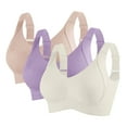 thumbnail image 2 of Elvqul Wireless Bras for Women Sports Seamless Push up 3 pack Womens Yoga Bra, 2 of 7