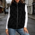 thumbnail image 5 of QATAINLAV Womens Fleece Sherpa Vest Winter Fuzzy Fluffy Checkered Plaid Sleeveless Zip Up Jacket with Pockets, 5 of 8