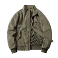thumbnail image 1 of Qertyioot Hauts pour Hommes Mode Veste Décontractée Extérieur Manches Longues Manteau Chaud, 1 of 2