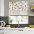 thumbnail image 4 of 2 Pack Valances for Window, Tropical Plants Short Curtains for Kitchen Bedroom Living Room, Summer Palm Trees Camel Animals Boho Rod Pocket Small Window Treatment Valance Drapes 54 x 18 Inch, 4 of 8