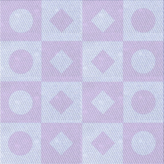 Ahgly Company Machine Washable Indoor Square Transitional Lavender Blue Area Rugs, 6' Square