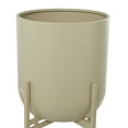thumbnail image 4 of CosmoLiving by Cosmopolitan 13" x 42" Deep Recessed Dome Beige Metal Planter with Removable Stand, 4 of 9