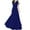 Blue, variant on Summer Dresses for Womens 2025 Plus Size Fashion Bohemia Solid Color V-Neck Evening Dress Sleeveless Waist Wrap Dress