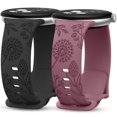 thumbnail image 1 of Pulseras de reloj Minyee de silicona grabada con estampado floral para Google Pixel, 1 of 6