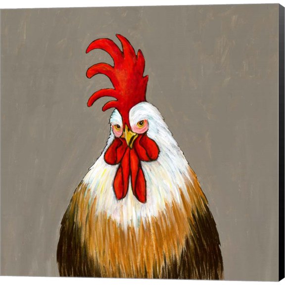 Rooster Doodle Do by Janet Nelson, Canvas Wall Art, 12W x 12H
