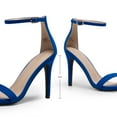 thumbnail image 5 of BURUDANI Women's High Heels Flower Ankle Strap Stilettos Round Open Toe Dressy Sexy Sandals, 5 of 5