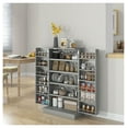 thumbnail image 2 of 41" Kitchen Pantry Cabinet, Modern 2-Door Storage with 5 Tier Shelves, 12 Spice Racks, Adjustable Shelves, Gray, 2 of 9