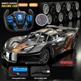 thumbnail image 1 of Voiture de Sport RC 4WD à Grande Vitesse, Télécommande, Mini Modèle Réduit, Véhicule Électrique de Dérive et de Course, Jouets pour Garçons et Enfants, Rentrée Scolaire, Orange, 21 cm, 1 of 6