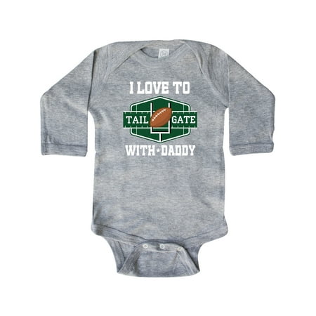 

Inktastic Football Tailgating with Daddy Gift Baby Boy or Baby Girl Long Sleeve Bodysuit