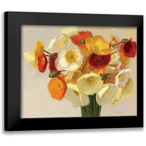 Novak, Shirley 14x12 Black Modern Framed Museum Art Print Titled - November Poppies