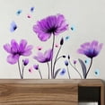 thumbnail image 3 of Cateissary 2 uds calcomanías moradas mariposas voladoras pegatinas de pared autoadhesivas simples pegatina Mural decoración del dormitorio del Decoración del hogar, 3 of 6