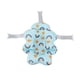 thumbnail image 1 of Asiento de baño para bebé, universal, flotante, plegable, suave y cómodo, alfombrilla de apoyo para bañera de bebé para baby shower, color azul arcoíris., 1 of 14