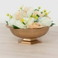 thumbnail image 4 of Efavormart 3 Pack Gold Roman Style Footed Compote Bowl Flower Vase, Round Decorative Plastic Planter Pedestal Vase Centerpiece - 10", 4 of 5