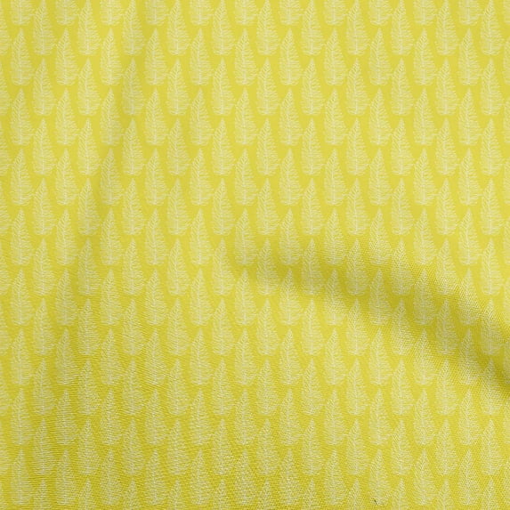 oneOone Cotton Cambric Yellow Fabric Asian Block Craft Projects Decor Fabric Printed By The Yard 56 Inch Wide