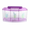 thumbnail image 1 of Acuario con LED acrílico, caja de aislamiento de cría de tres divisiones para peces pequeños (morado), 1 of 14