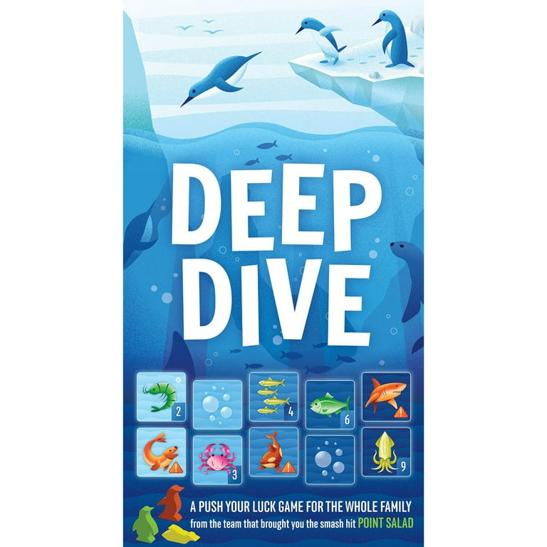 AEG & Flatout Games | Deep Dive - A Push Your Luck Game for the Whole Family | From the Creators of Point Salad | Easy to Learn | Quick to Play | Adorable Penguin Meeples | Ages 10+ | 1-6 Players AEG & Flatout Games | Deep Dive - A Push Your Luck Game for the Whole Family | From the Creators of Point Salad | Easy to Learn | Quick to Play | Adorable Penguin Meeples | Ages 10+ | 1-6 Players