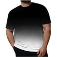 thumbnail image 3 of BiZtdJrK Big and Tall T Shirts for Men Casual Short Sleeve Crewneck Tshirts Fashion Gradient Color Cotton Basic Tees Tops Black XXXXXL, 3 of 6