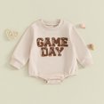 018M Newborn Baby Boy Girl Outfit Romper Letter Embroidery Long Sleeve