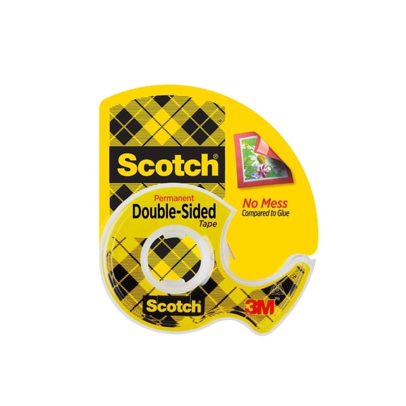 Scotch Double Sided Permanent Tape 1/2 x 12.5 137CT