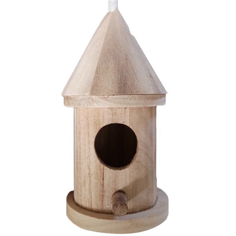 Creative Wooden Birdhouse Box Nest Dox Tree Wood Bird House Owls Box Garden Home 