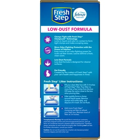 Fresh Step Multi-Cat Extra Strength Clumping Cat Litter with Febreze, 25 lbs