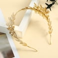 thumbnail image 2 of Diadema de novia con hojas doradas, elegante tocado barroco con hojas de olivo, accesorios de novia vintage (dorados), 2 of 5