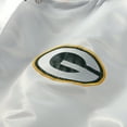 thumbnail image 4 of Women's Mitchell & Ness White Green Bay Packers Plus Size Full-Snap Satin Jacket, 4 of 5