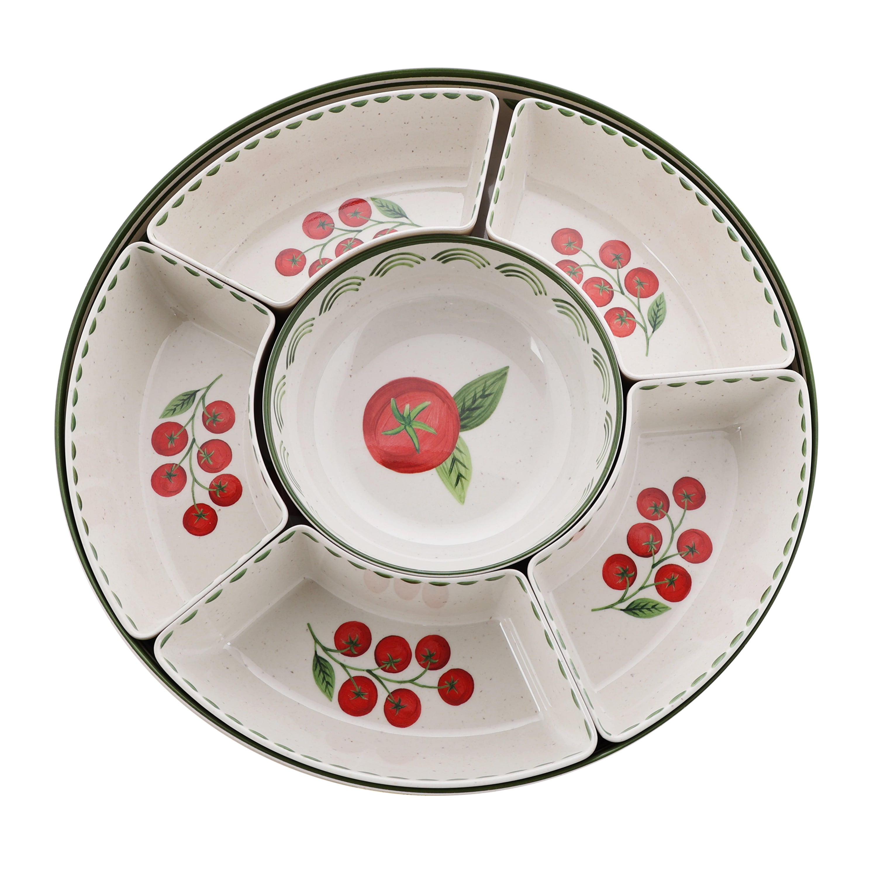 Better Homes & Gardens Floral Pattern Green Bamboo Melamine Chip