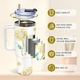 thumbnail image 4 of Sunflower Daughter Tumbler 40oz - Mothers Day Birthday Gift for Girl - Stainless Steel Cup with Handle & Straw - Gift from Mom, 4 of 6