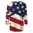 thumbnail image 5 of Miqool 4th of July Patriotic Shirts for Women, Casual Loose Crew Neck 3/4 Sleeve Tunic Tops Independence Day T-Shirts, 5 of 5