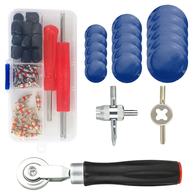 70 Pcs/ensemble Outil de Réparation de Roue de Voiture Camion Moto Scooter Ensemble de Pneus de Moto Vélos Portables Patchs de Pneus Capuchon de Valve Retrait Outil à Main