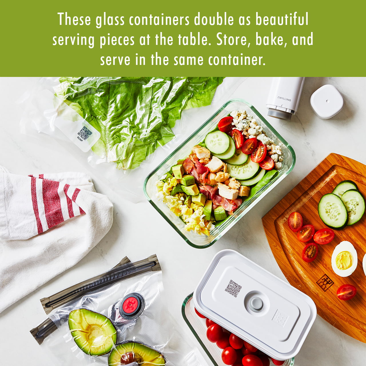 ZWILLING Fresh & Save 2-pc Glass Airtight Food Storage Container, Meal Prep  Container - Large, 2-pc Glass Large - Harris Teeter