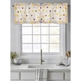 thumbnail image 4 of Valance Curtains for Kitchen Windows Farm Blossom Flower LadybirdsRod Pocket Valance Garden Floral on Burlap Short Window Curtain Topper for Bedroom Living Room Bathroom 54x18in, 4 of 9